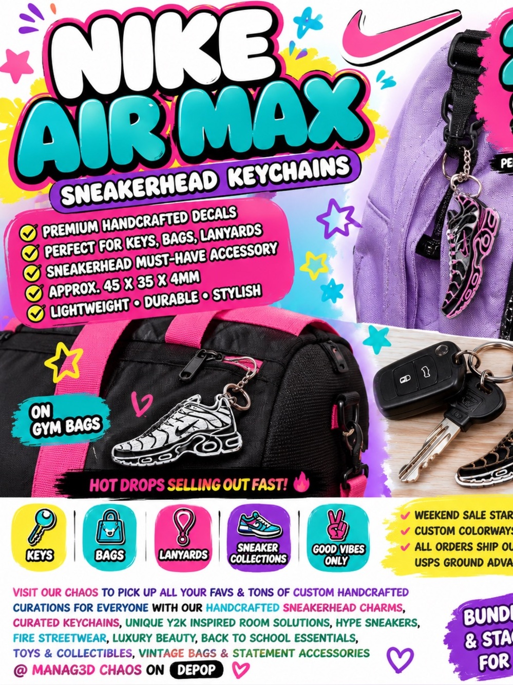 Sneakerhead Keychain Charm Nike Air Max-